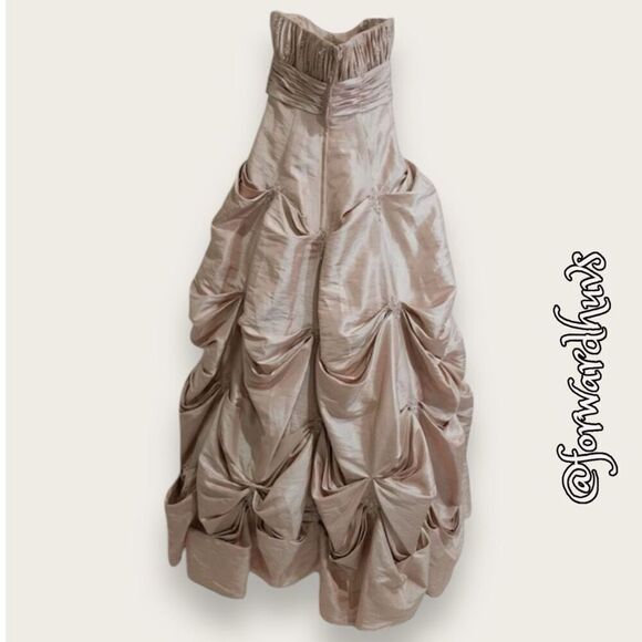 Prom-Ready Christian Michele Strapless Rose Belle Gown - Size 2 - Picture 2 of 13